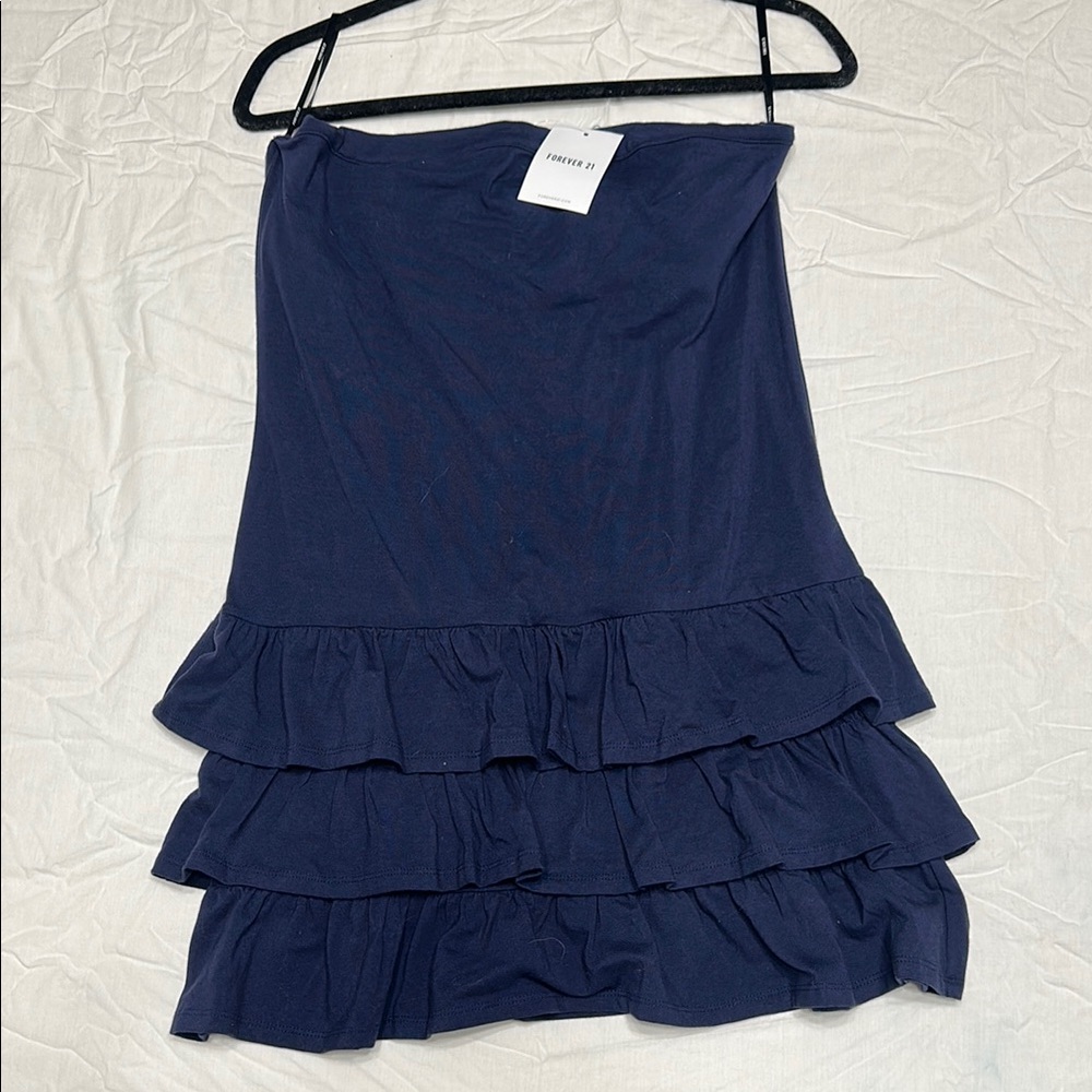 Forever 21 Black Ruffled Mini Dress